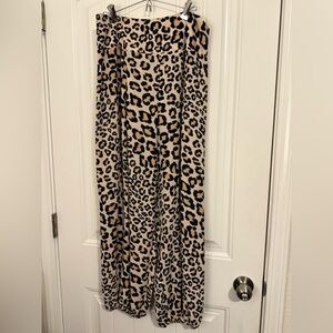 Victoria's Secret Wide Leg Tan and Black Jumpsuit